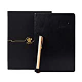 SAYEEC A5 Classic Vintage Soft Faux Leather 360 Sheets Double Side Foderato Diario di carta Notebook per Fountain Pen Writting ...