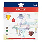Scatola 24 matite colorate triangolari FACTIS®