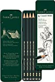 Scatola metallo 6 matite CASTELL9000 gradazioni assortite Faber-Castell