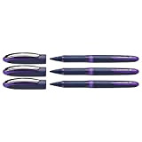 Schneider, Confezione da 3 penne roller a inchiostro One Business, punta Ultra scorrevole, tratto 0,6 mm, Viola