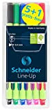 Schneider Line-Up 04 - Astuccio per penne a punta fine, 6 pezzi, azione 5+1
