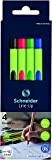 Schneider – Penna fineliner Line Up, 0,4 mm 4er Pack