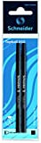 Schneider Topball 850 - Ricarica per penna roller, formato Euro, 0,5 mm, 2 pz, colore: Nero