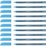 Schneider Vizz - Penna a sfera per scrittura facile e veloce, inchiostro azzurro, tratto M, 10 pezzi