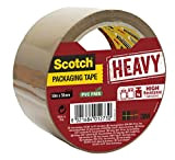 Scotch Nastro da Imballo 3M Packaging Tape Heavy/Nastro Adesivo Ultra Resistente, Confezione da 1 Rotolo, Avana, 50mm x 50m