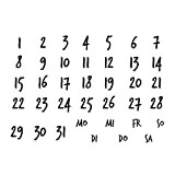 scrapbookheaven EFC Clear Timbro – Calendario
