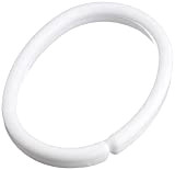 Sealskin Clips Rings Confezione da 12 Anelli, Polipropilene, Bianco, 4.7 x 6.2 x 0.7 cm