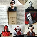 Segnalibri horror - Il miglior regalo per gli appassionati di romanzi horror, Segnalibri con scultura a figura a mezza lunghezza ...
