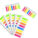 Segnapagina Adesivi,800 Pezzi Sticky Notes Adesive con Righello Scrivibili Sticky Notes Trasparenti Colorati Schede Marker, Note Adesive Personalizzate per Segnare ...