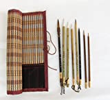 Set da 8 pezzi di pennelli artistici cinesi professionali,, 8 pcs with mat