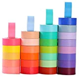 Set di 30 rotoli di nastri adesivi colorati Washi da 15 mm di larghezza, per decorazioni, washi tape, nastro adesivo ...