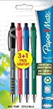 Set di 4 penne sfera retractables Flexgrip – Papermate – Assortimento di colori