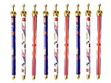 Set di 9 penne con design a forma di icone di Londra con corona, souvenir di Londra