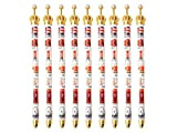 Set di 9 penne di design con corona di Londra con immagine di luoghi di interesse di Londra