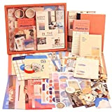 Set di accessori per scrapbook vintage, 155 pezzi, estetico Bullet Junk Journaling con griglia A6, album da viaggio, regalo fai ...