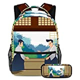 Set di borse per zaino da scuola Aikido in Dojo, set di borse per libri per ragazze e ragazzi casual ...