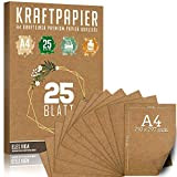 Set di carta Kraft DIN A4 260g - 21x29,7cm - Carta per artigianato e cartone naturale Carta kraft per cartone ...
