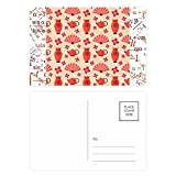 Set di cartoline giapponesi con motivo a ventaglio di teiera con formula Sakura, 20 pezzi