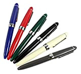 Set di penne stilografica Jinhao 992, set di penne stilattolo 6 studenti, clip in argento, colori solidi (nero, blu, verde, ...