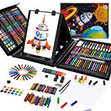 Set di pittura da disegno per ragazzi, set di forniture artistiche con pastelli a olio, pastelli, matite colorate, penne ad ...