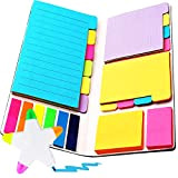 Set Note Autoadesive, 406 Fogli Note Adesive Colorate, Note Etichette Scrivibile e una penna a 5 colori per Scuola ed ...