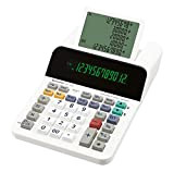 Sharp EL-1501 - Calcolatrice da tavolo (Paper& Ink-Free, display LCD a 12 cifre e 5 righe, funzionamento a batteria) bianco