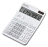 Sharp Electronics EL338GN - Calcolatrice, 12 cifre, calcolo costo-vendita-margine, bianco