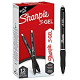 Sharpie S-Gel | Penne gel | Punta media (0,7 mm) | Inchiostro nero | Confezione da 12