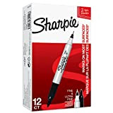 Sharpie (S0811100) Pennarelli indelebili a doppia punta, confezione da 12, nero