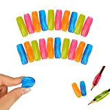 Shulaner Impugnature per Matita colorati con impugnatura morbide matita per adulti, 20 Pcs of 4 colour pencil grips