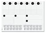 SIGEL HO506 Sottomano da scrivania di carta con calendario 2 anni, planner settimanale, lista dei "to do", 42 x 29,7 ...