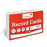 Silvine - Carte bianche da 15,2 x 10,2 cm, foderate con titolo, 100 carte per confezione. Rif. 564 W (152 ...