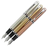 Sipliv 3pcs Jinhao X750 penna stilografica in 2 colori, argento e oro di champagne e oro rosa