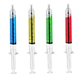 Siringa Ballpoint Pen Pen 4 Colore Inchiostro Blu Blu No Novelty Blood Fun No Novelty Blood Sangue Penna a Sfera ...