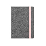 SMALL WEEKLY DIARY WITH NOTEBOOK 18 MONTH 2019/2020 - GREY TWEED