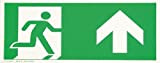 smartboxpro 245188710 pittogramma – Uscita di emergenza sopra, B 29.7 X H 14.8 cm, Verde/Bianco
