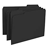 Smead File Folders 1/3 Cut Letter Black (100) – Cartellina 29,528 cm, 23,3 cm, colore: nero