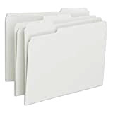 Smead File Folders 1/3 Cut Single-Ply Tab White (100) Plastica Bianco Letter