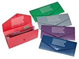 Snopake 15699 - Cartellina porta documenti da viaggio, confezione da 5 pezzi, colori assortiti, blue/green/purple/red