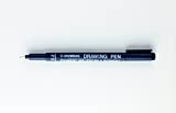 Snowman Premium fineliner disegno penna con inchiostro a pigmenti a base per scuola di arte schizzi e scrittura – nero 0.2 Black