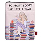 So Many Books So Little Time - Custodia per libro con cerniera, copertina per libro in brossura, 25 x 20 ...