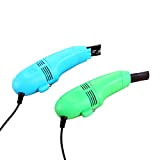 SOLUSTRE 2 Pezzi Mini Aspirapolvere USB Detergente per Tastiera Notebook Tastiera Pulizia Pennello Collettore di Polveri (Colore Casuale)