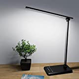 Somerick Lampada da Scrivania LED - Lampada da scrivania dimmerabile USB con 5 luminosità e 5 temperatura di colore, lampada ...