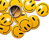 Sorriso Badge,50 PCS Spille con Faccina Sorridente Distintivi con Faccia Felice in Metallo Mini Bottone a Spillo per Studenti Accessori ...
