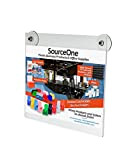 Source One Premium Clear Acrylic Sign Holder Glass Window Mount con 2 ventose 7 x 5