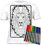 Splat Planet Leone Animali della Giungla T-Shirt Maglietta Magica da Colorare con 10 Penne Magiche Lavabili Atossiche - Colora La ...
