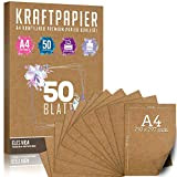 SSet di carta Kraft DIN A4 260g - 21x29,7cm - Carta per artigianato e cartone naturale Carta kraft per cartone ...