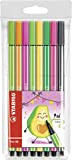 Stabilo 68/03 – 8-14 Pen 68 Living Colors Confezione Da 8 pennarelli punta media feltro di disegno Décor avvocato