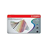 Stabilo® - Matite colorate Aquacolor®, diametro mina: 2,8 mm, colore fusto: in inchiostro, 12 pezzi assortiti (12 pezzi), riceverete 1 ...