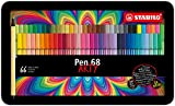 Stabilo Pennarello Premium Pen 68 - ARTY - Scatola in Metallo da 66 - Colori assortiti